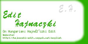 edit hajnaczki business card